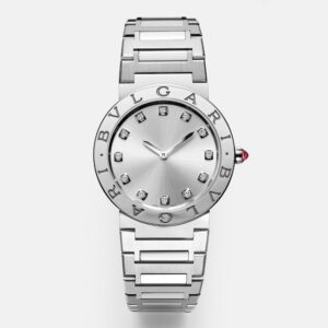 Bvlgari Bvlgari Lady 33mm stainless steel watch with diamonds and rubellite