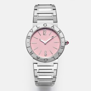 Bvlgari Bvlgari 33mm stainless steel watch with rubellite