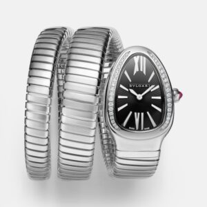 Serpenti Tubogas watch with diamonds
