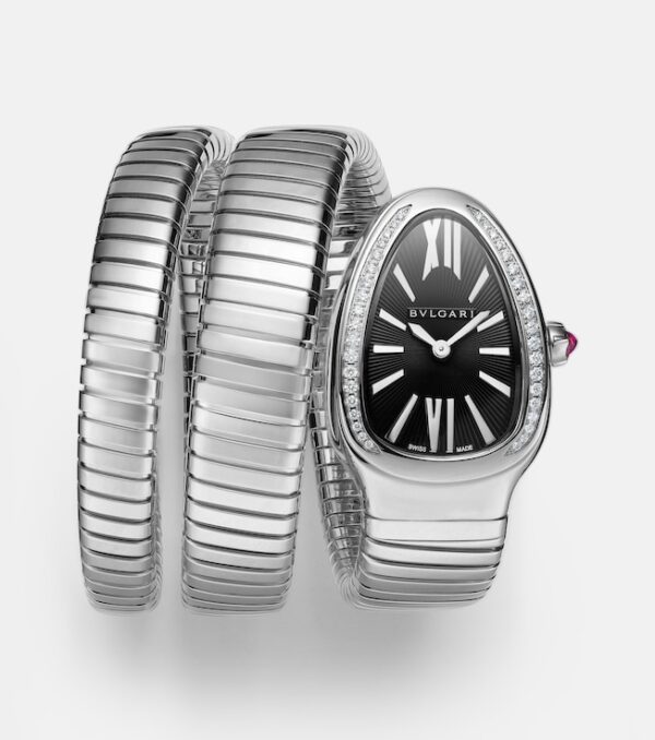 Serpenti Tubogas watch with diamonds