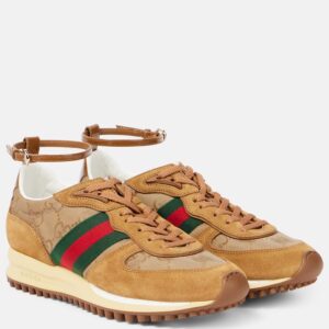 Re-Motion Web Stripe suede sneakers