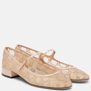 Charline GG mesh Mary Jane flats